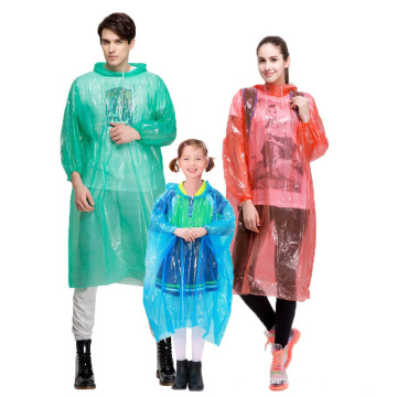 Red jetable mode adulte pe imperméable Biodégradable Raining Wear Pockets Pockets portefeuille Ponchos Gear Raincoat pour femmes